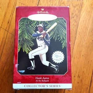 Henry "Hank" Aaron Baseball Hallmark Keepsake Ornament Christmas Collectible